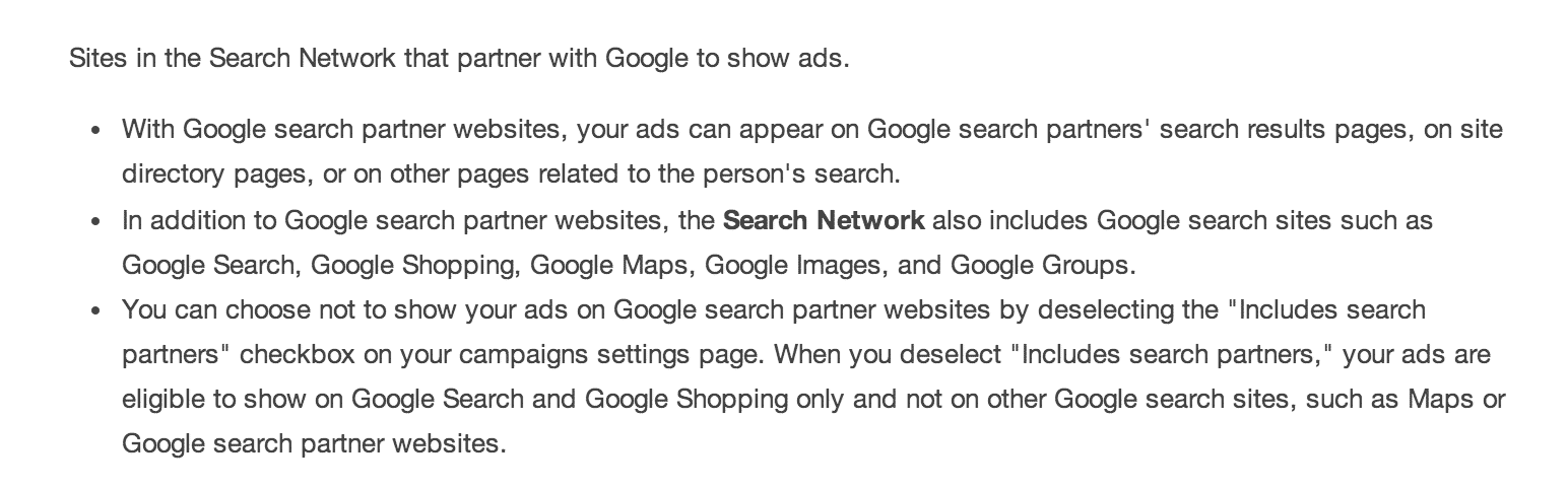 Google Partner Network Definition