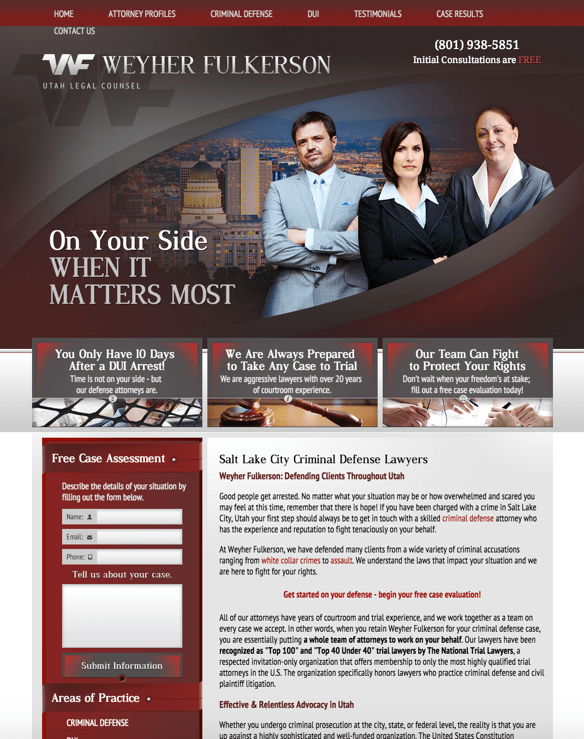 Criminal Defense Lawyers Landing Page - Disruptive Advertising