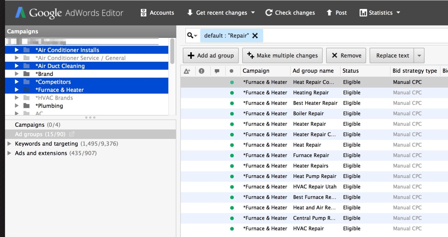 AdWords Multi-Select