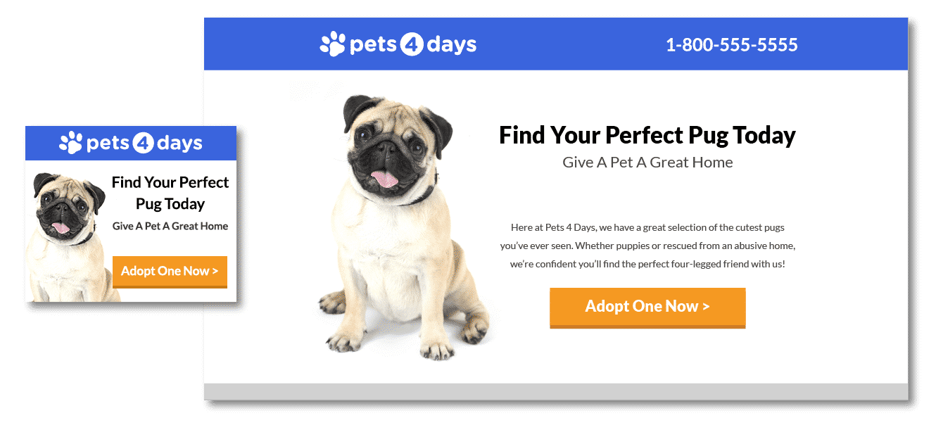 Pets 4 Days - Call to Action - Dog - Disruptive Advertising