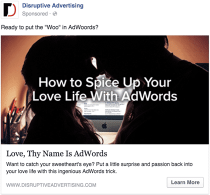 AdWords of Love | Disruptive Advertising