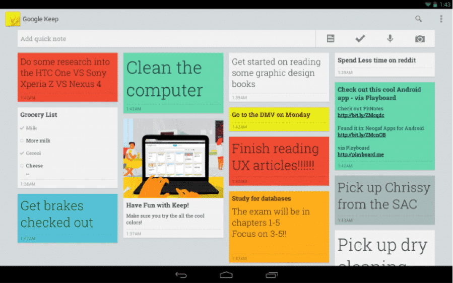 Google Keep Example | Disruptive Advertising