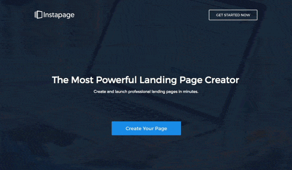 Instapage's Paid Search Landing Page | Disruptive Advertising