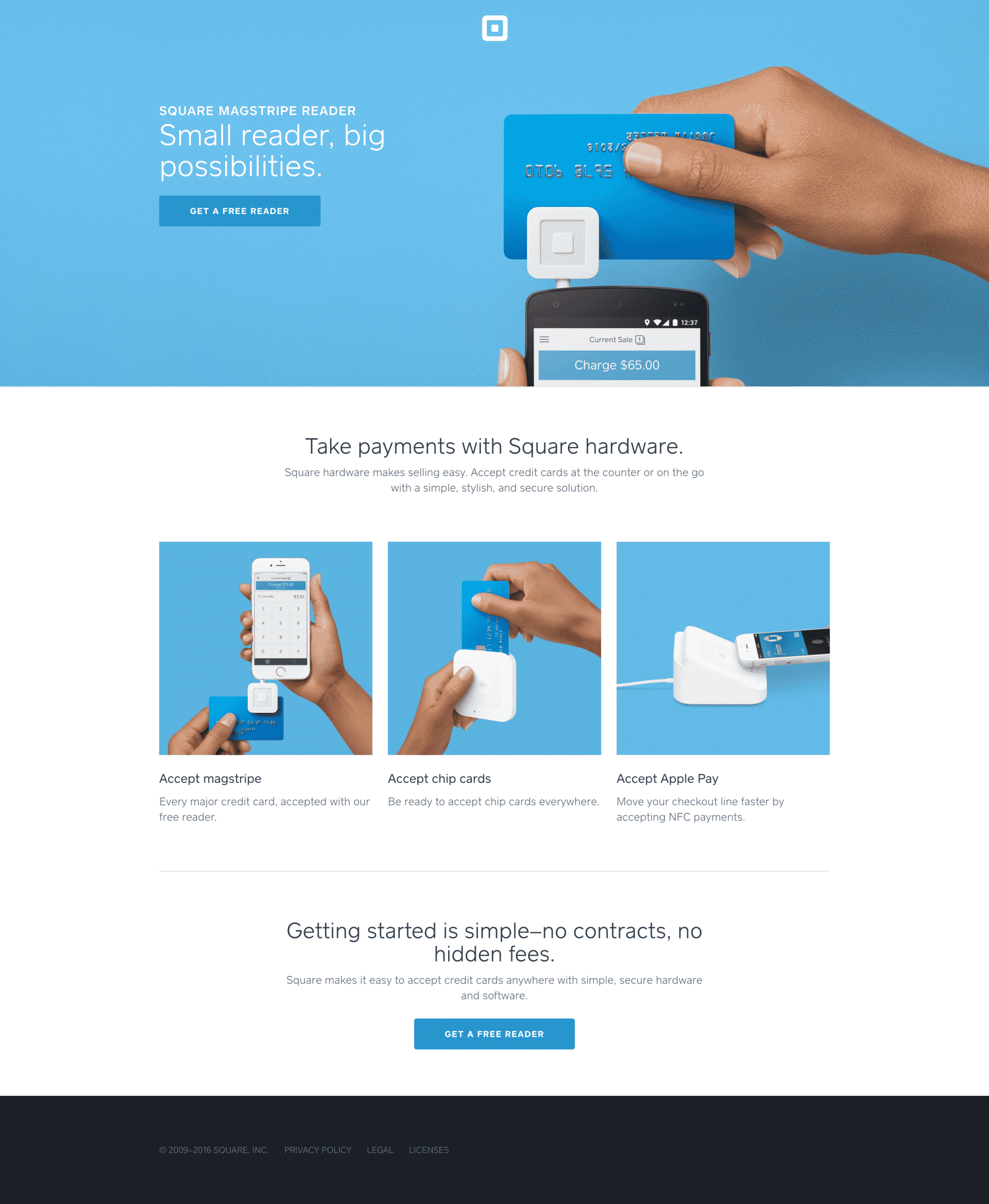 Square Does Not Use a Long Landing Page | Disruptive Advertising