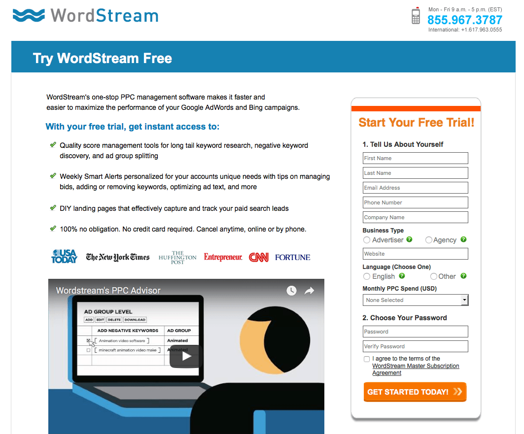 Wordstream's Landing Page Video | Disruptive Advertising