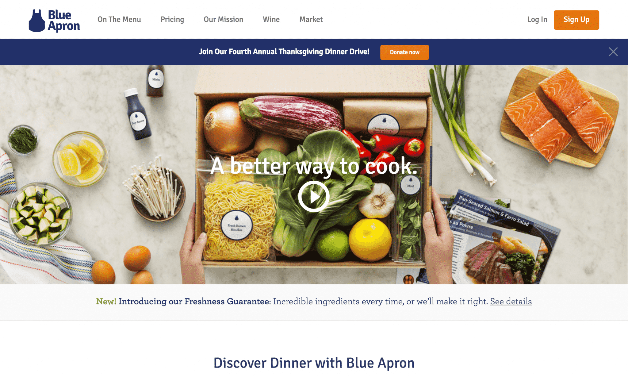 Blue Apron Landing Page Video | Disruptive Advertising