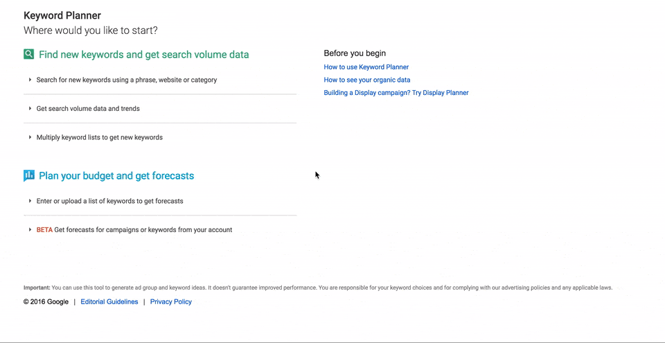 How to Use the Keyword Planner | Disruptive Advertising