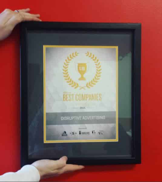 Disruptive Advertising Named Best Company to Work For | Disruptive Advertising