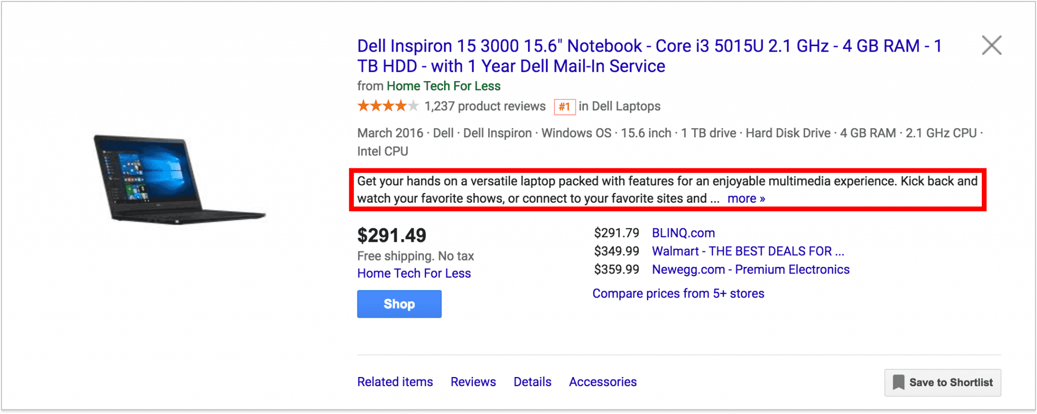 Product Descriptions in Google Shopping Feed | Disruptive Advertising