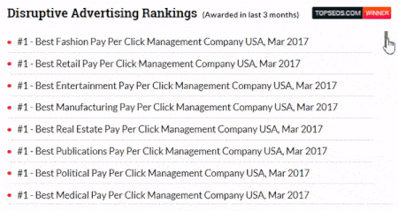 TopSEOs Industry Rankings | Disruptive Advertising
