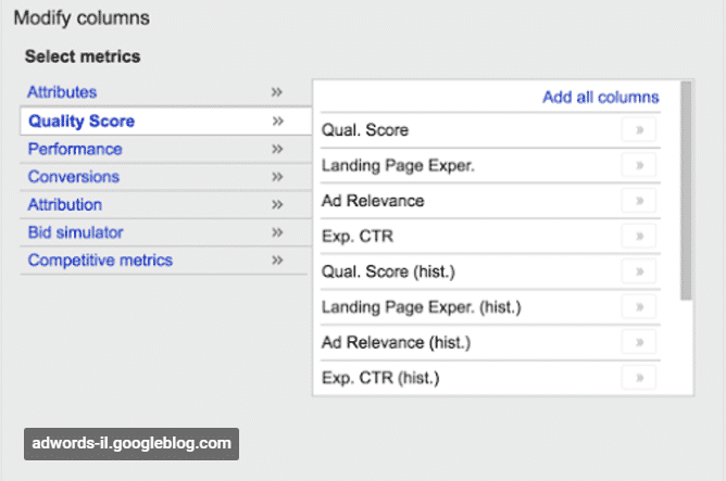 New AdWords Quality Score Columns in the Works? | Disruptive Advertising