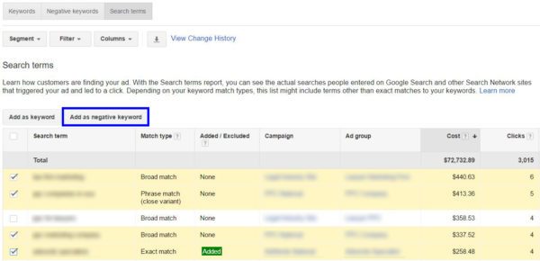 Adding Search Terms to Your Negative Keywords List | Disruptive Advertising