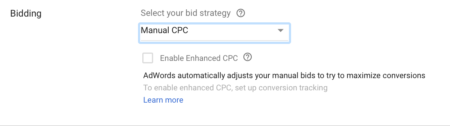 Google Adwords bidding management 