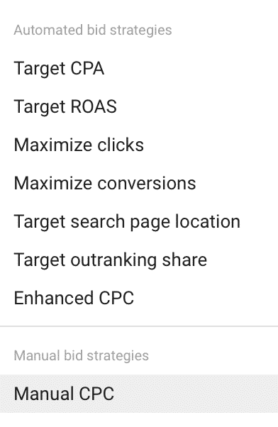 Google Adwords bidding strategies 