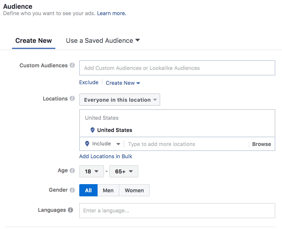 Facebook Ads location targeting 