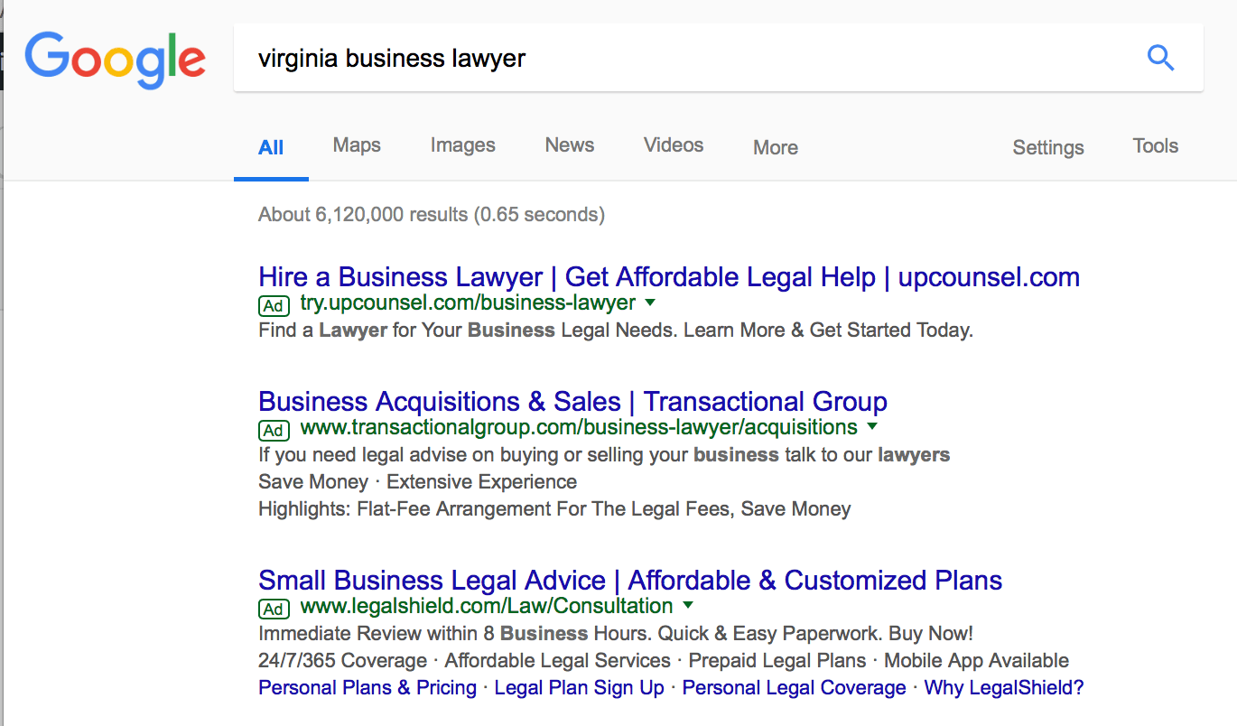AdWords strategies for law firms 