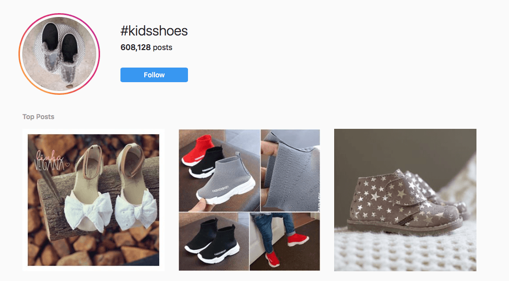 Shoes shop instagram hashtags