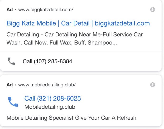 call-only ads on Google 