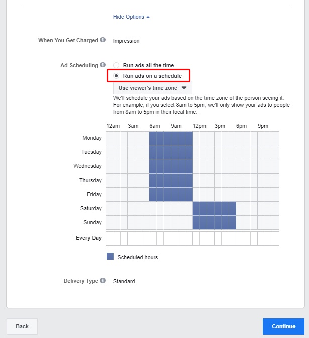 Facebook Ad Scheduling tool