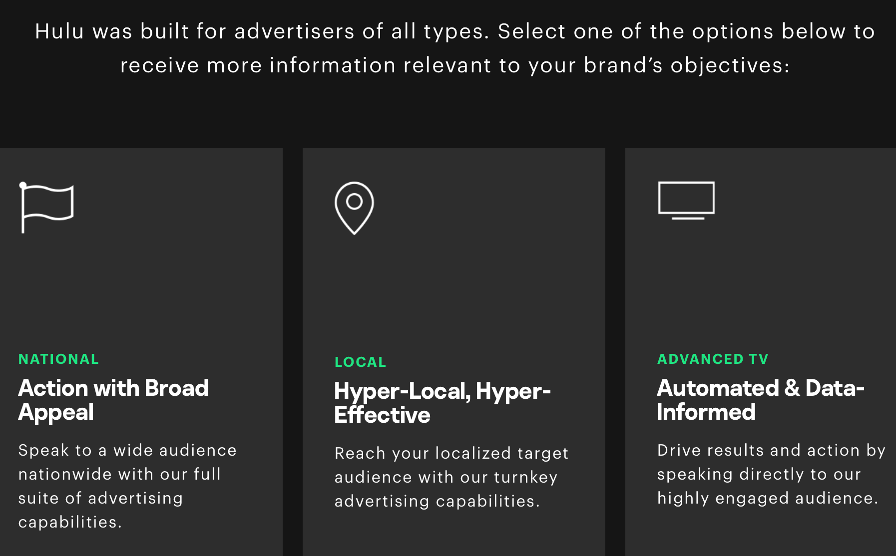 Hulu's self-service ad platform 