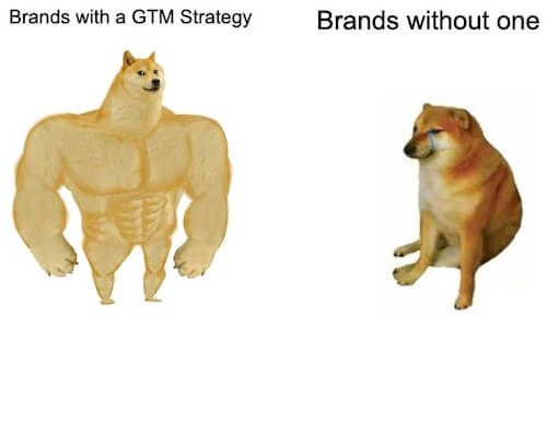 Brands with a GTM strategy vs brands without one doge meme