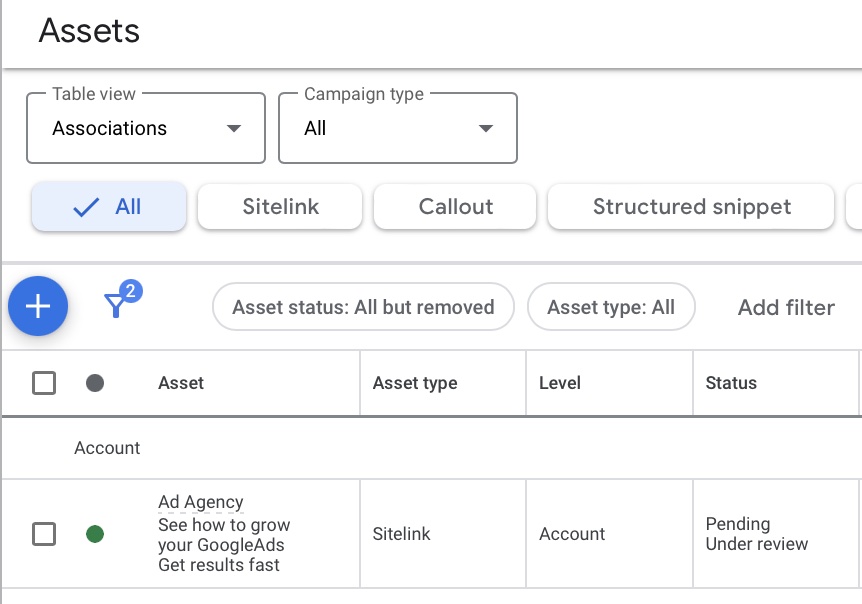 How to create Google Ad assets step 2