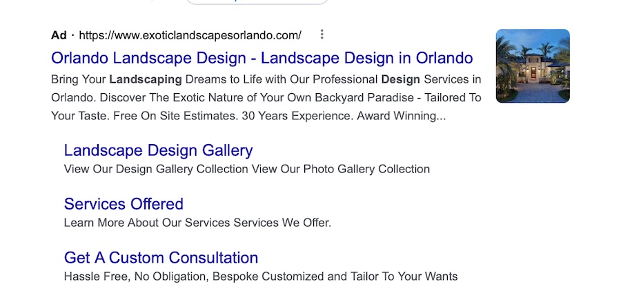 Example of a Google Ads asset